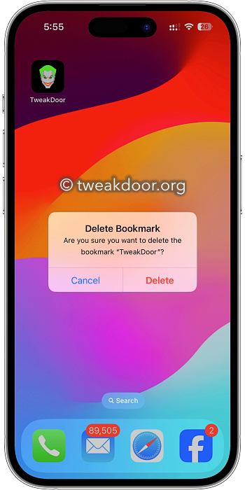 tweakdoor app delete